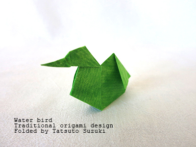 Photo Origami Water bird, Traditional origami design, Folded by Tatsuto Suzuki